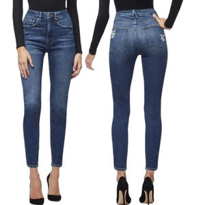 Good American Good Legs High Waist Ankle Skinny Jeans Blue Sz 10/30
